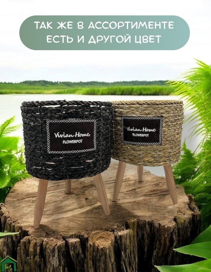 Кашпо TM122109 26х20х55см  Светлый